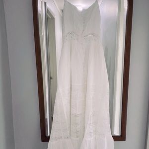 White midi dress
